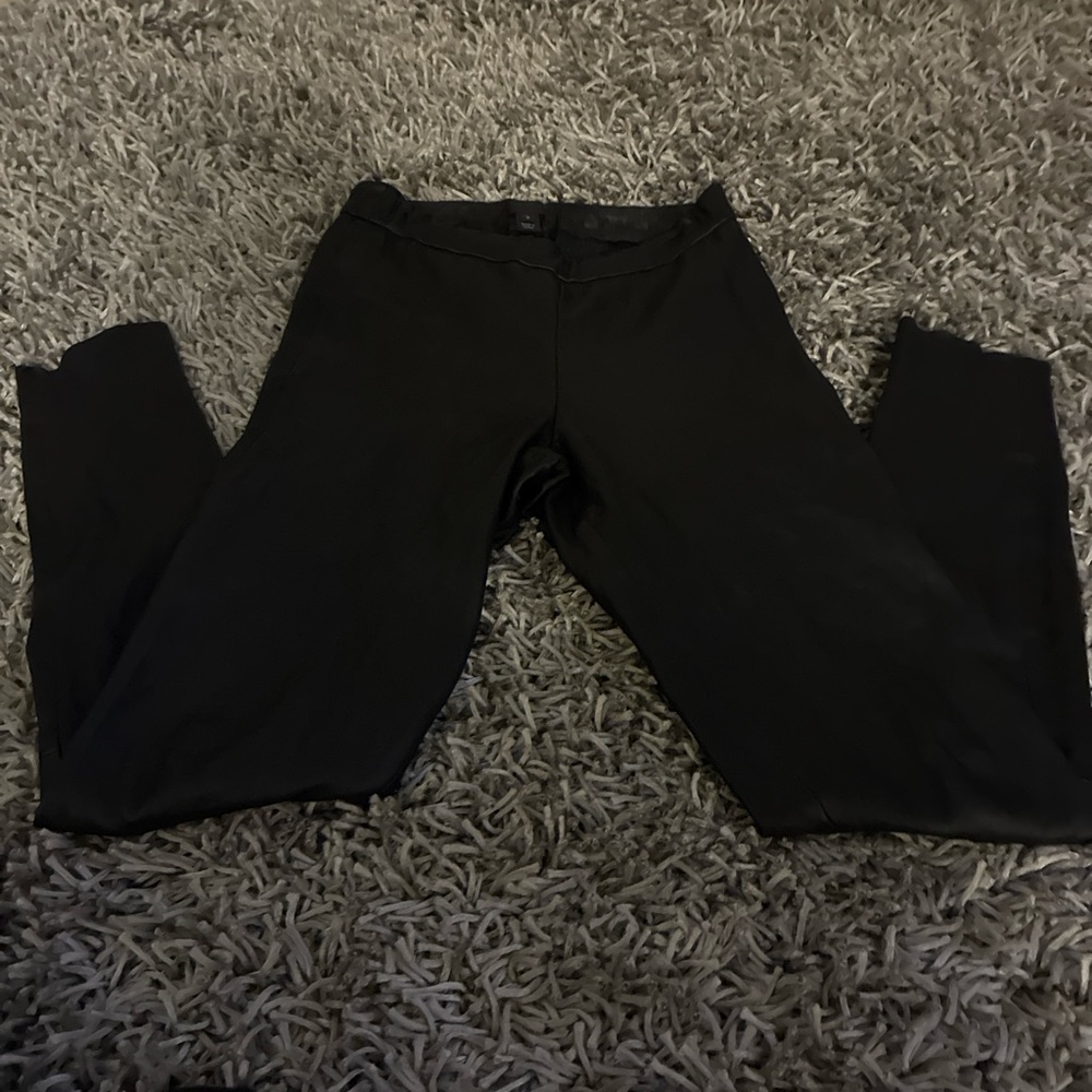 J. Crew Black Leather-Trousers
